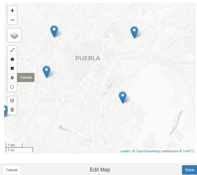 area de solicitud
